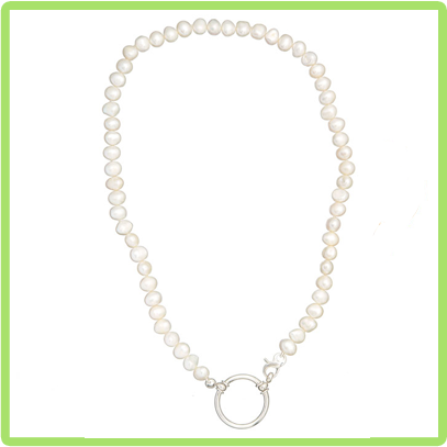 White Freshwater Pearl with Sterling loop