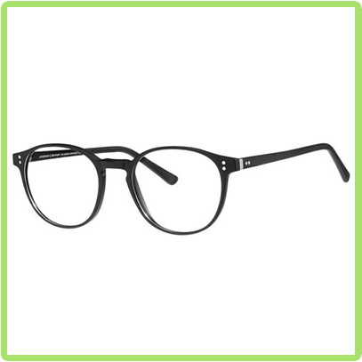 Thin black frames with round shape